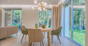 Professionally staged dining room 